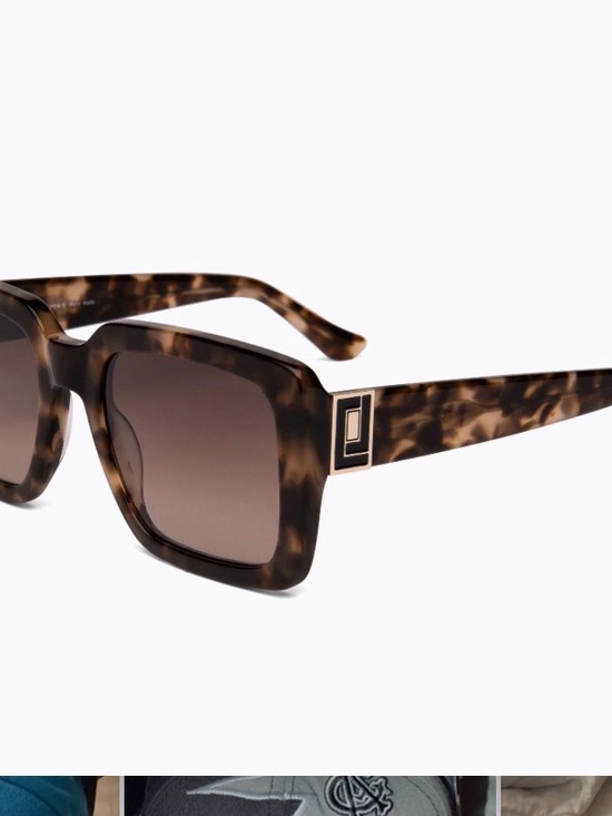 CAROLINA LEMKE BEELIN EYEWEAR ROMA BEIGE & BROWN DEMI W/ FREE $100 LEATHER CASE main image 7